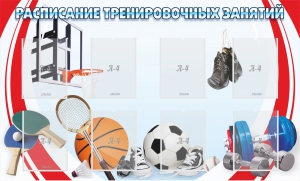 Стенд "Расписание тренировочных занятий" - fgospostavki.ru - Лесной