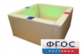 Сухой бассейн интерактивный с кнопками-переключателями (150х150х66 сантиметров) - fgospostavki.ru - Лесной