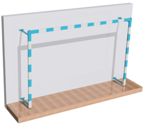 Ворота для гандбола и минифутбола трансформируемые (без сетки, на колесиках) - fgospostavki.ru - Лесной