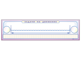 Панно (демонстрационное) магнитно-маркерное "Задачи на движение" + комплект тематических магнитов - fgospostavki.ru - Лесной