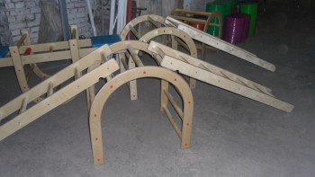 Лестница навесная с зацепами (420*2280 миллиметров, дерево) - fgospostavki.ru - Лесной