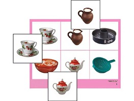 Логопедическое лото "Посуда" (4 планшета, 24 карточки, цветное, ламинированное) - fgospostavki.ru - Лесной