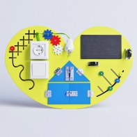 Бизиборд «Большое жёлтое сердце» - fgospostavki.ru - Лесной