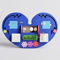 Бизиборд «Большое синее сердце» - fgospostavki.ru - Лесной