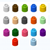  Элемент конструктора одиночный одноцветный Color Blocks 100 штук - fgospostavki.ru - Лесной