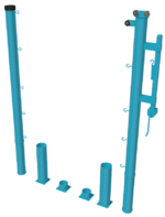 Стойки для большого тенниса с механизмом натяжения со стаканами - fgospostavki.ru - Лесной