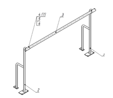Станок хореографический напольный (1,5 метра, однорядный) - fgospostavki.ru - Лесной