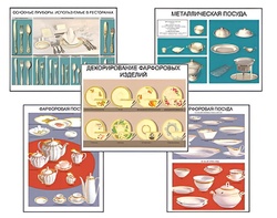 Плакаты ПРОФТЕХ "Виды посуды" (15 пл, винил, 70х100) - fgospostavki.ru - Лесной