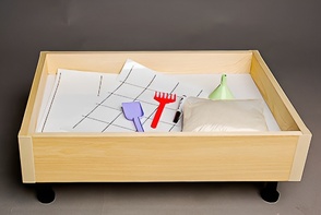 Игровой набор для экспериментов с песком "Песочница" (бук) - fgospostavki.ru - Лесной