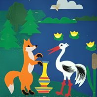 Пособие для слабовидящих детей - Театр-сказка "Лиса и журавль" - fgospostavki.ru - Лесной