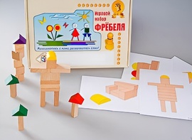 Игровой набор Фребеля "Конструктор деревянный без соединений-3" (Серия "Эксперимент") - fgospostavki.ru - Лесной