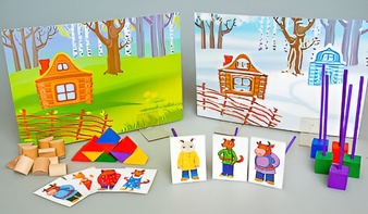 Игровой набор Фребеля "Заюшкина избушка" (серия "Сказочный мир". Выпуск 1) - fgospostavki.ru - Лесной