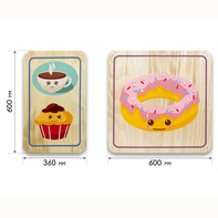 Набор стеновых панелей «Милая еда - Завтрак» - fgospostavki.ru - Лесной