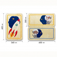 Набор стеновых панелей «Мы в Космосе - Белка и Стрелка» - fgospostavki.ru - Лесной