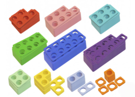 Нумирошка. Набор цветных пластиковых форм 100 шт. по методике Нумикон - fgospostavki.ru - Лесной