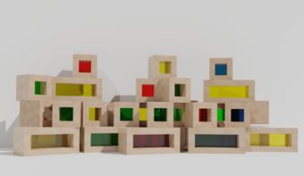 Детский развивающий набор из разноцветных элементов - fgospostavki.ru - Лесной