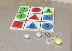 Мишень напольная цветная с цифрами - fgospostavki.ru - Лесной