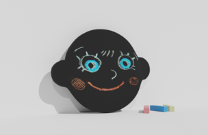 Фигурная грифельная меловая доска на тему эмоций - fgospostavki.ru - Лесной