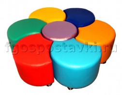 Комплект пуфиков "Цветик" - fgospostavki.ru - Лесной