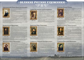 Стенд "Великие русские художники" - fgospostavki.ru - Лесной