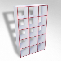 Шкаф открытый многосекционный ТР15 ЛДСП  - fgospostavki.ru - Лесной