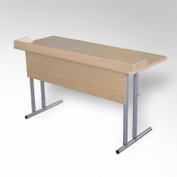 Стол ученический 'Школьник' для кабинета химии с бортиком  - fgospostavki.ru - Лесной