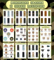 Стенд "Воинские звания и знаки различия" - fgospostavki.ru - Лесной