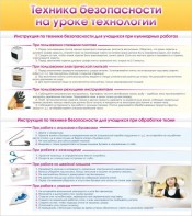 Стенд "Техника безопасности на уроке технологии" - fgospostavki.ru - Лесной