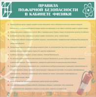 Стенд "Правила пожарной безопасности в кабинете физики" - fgospostavki.ru - Лесной